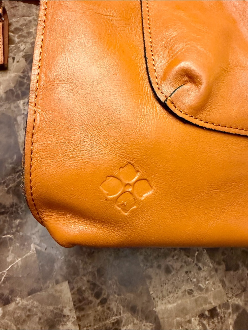 Patricia Nash Hand-Tooled Floral Leather Tote and Wallet - Caramel Brown - Picture 12 of 15